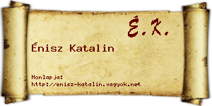 Énisz Katalin névjegykártya