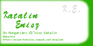 katalin enisz business card